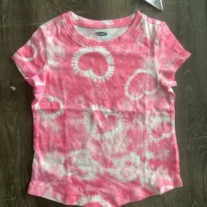 3/$13 NWT Old Navy Heart Pattern Pink Kids Tee 3T short sleeve tie dye t shirt